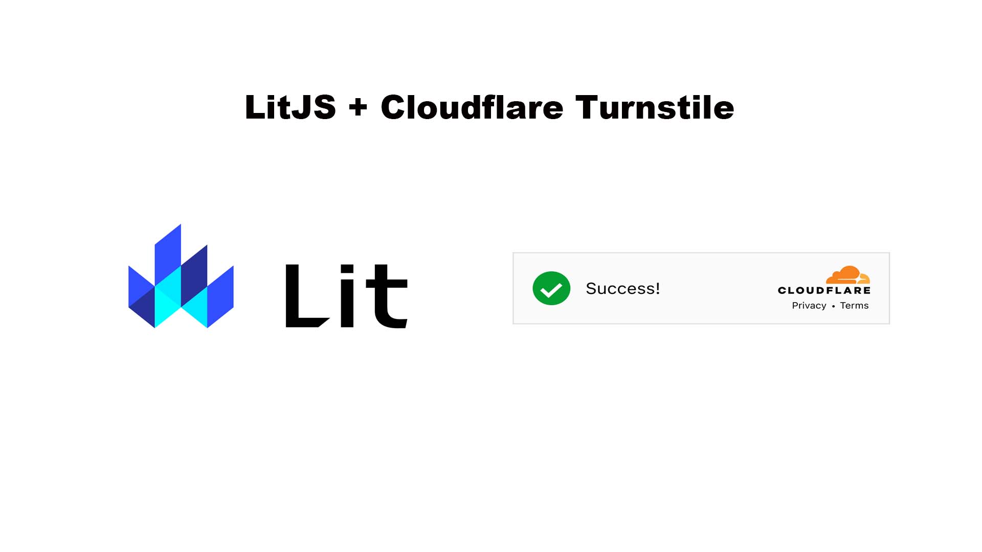 How to use Cloudflare Turnstile with Lit Components